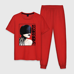 Пижама хлопковая мужская Icon Scorpions, цвет: красный