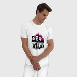 Пижама хлопковая мужская DEPECHE MODE GLOBAL SPIRIT TOUR, цвет: белый — фото 2
