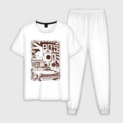 Мужская пижама Иллюстрация автомобиля 80-х
