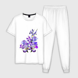 Пижама хлопковая мужская Ириски Ирисы, цвет: белый