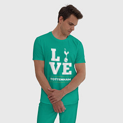 Пижама хлопковая мужская Tottenham Love Classic, цвет: зеленый — фото 2