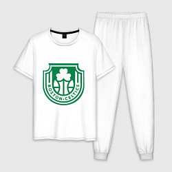 Пижама хлопковая мужская Team - Celtics, цвет: белый