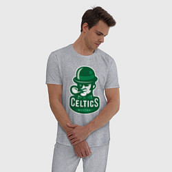 Пижама хлопковая мужская Celtics Team, цвет: меланж — фото 2