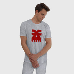 Пижама хлопковая мужская Знак Кхорна, цвет: меланж — фото 2