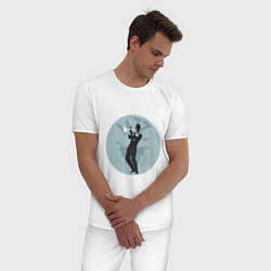Пижама хлопковая мужская Jazz Man, цвет: белый — фото 2