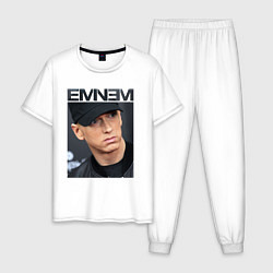 Пижама хлопковая мужская Eminem фото, цвет: белый