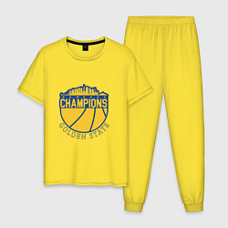 Пижама хлопковая мужская Golden State Champs, цвет: желтый