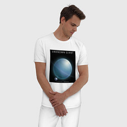 Пижама хлопковая мужская Unknown Giant Неизвестный Гигант Space collections, цвет: белый — фото 2