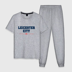 Пижама хлопковая мужская Leicester City FC Classic, цвет: меланж