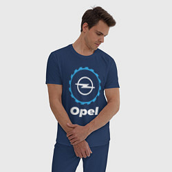 Пижама хлопковая мужская Opel в стиле Top Gear, цвет: тёмно-синий — фото 2