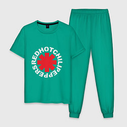 Пижама хлопковая мужская Peppers - Logo, цвет: зеленый