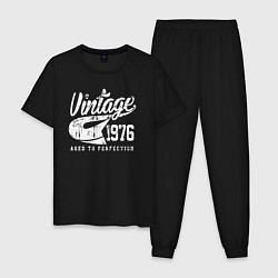 Пижама хлопковая мужская Винтаж 1976 совершенный в возрасте, цвет: черный