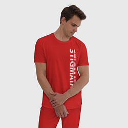 Пижама хлопковая мужская Stigmata ПРОТИВ ПРАВИЛ, цвет: красный — фото 2