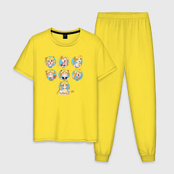 Пижама хлопковая мужская Сейлор Муннеделя с её настроением, цвет: желтый