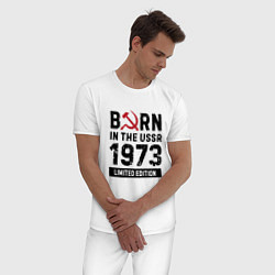 Пижама хлопковая мужская Born In The USSR 1973 Limited Edition, цвет: белый — фото 2