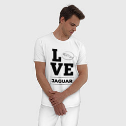 Пижама хлопковая мужская Jaguar Love Classic, цвет: белый — фото 2