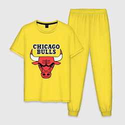 Пижама хлопковая мужская Chicago Bulls, цвет: желтый