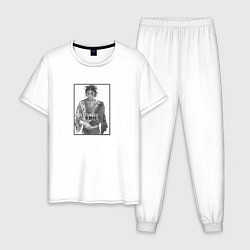 Пижама хлопковая мужская Мандзи - Клинок Бессмертного, цвет: белый