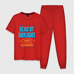 Пижама хлопковая мужская Игра Dead by Daylight pro gaming, цвет: красный