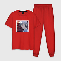 Пижама хлопковая мужская Кадис - Дворянство, цвет: красный