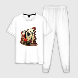 Пижама хлопковая мужская B Day CSGO, цвет: белый