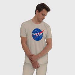 Пижама хлопковая мужская SALAM, цвет: миндальный — фото 2