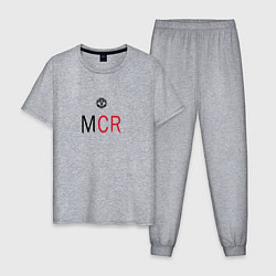 Пижама хлопковая мужская Manchester United - Ronaldo MCR 202223, цвет: меланж