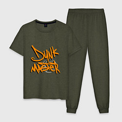 Пижама хлопковая мужская Dunk Master, цвет: меланж-хаки