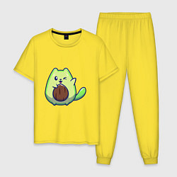 Мужская пижама Avocado green cat