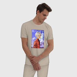Пижама хлопковая мужская Небо и Изан, цвет: миндальный — фото 2