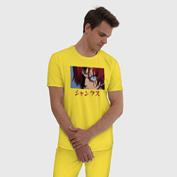 Пижама хлопковая мужская Рыжий Шанкс, цвет: желтый — фото 2