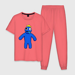 Пижама хлопковая мужская Синий из Роблокс, цвет: коралловый