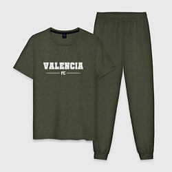 Пижама хлопковая мужская Valencia football club классика, цвет: меланж-хаки