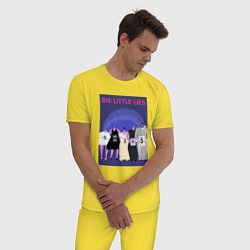 Пижама хлопковая мужская Подозреваемые - Большая маленькая ложь, цвет: желтый — фото 2