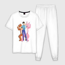 Пижама хлопковая мужская Урамити Омота - Двуличный братик, цвет: белый