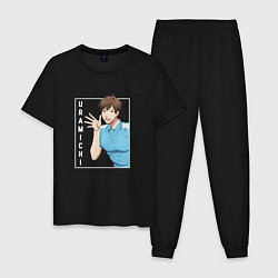 Пижама хлопковая мужская Uramichi Omota - Двуличный братик, цвет: черный