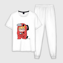 Пижама хлопковая мужская Пачита и дэнджи, цвет: белый