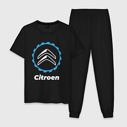 Пижама хлопковая мужская Citroen в стиле Top Gear, цвет: черный