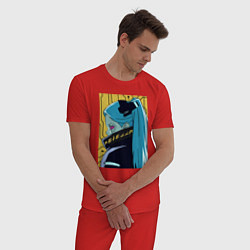 Пижама хлопковая мужская Киберпанк Ребекка, цвет: красный — фото 2
