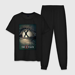 Пижама хлопковая мужская X - Files poster, цвет: черный