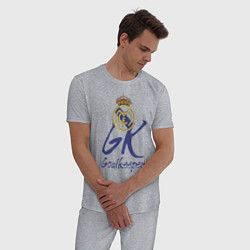 Пижама хлопковая мужская Real Madrid - Spain - goalkeeper, цвет: меланж — фото 2