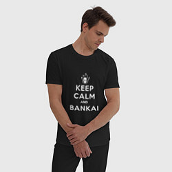 Пижама хлопковая мужская Keep calm and bankai - Bleach, цвет: черный — фото 2