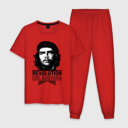 Пижама хлопковая мужская Revolution hero, цвет: красный