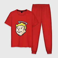 Пижама хлопковая мужская Holly vault boy, цвет: красный