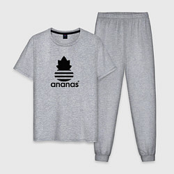 Пижама хлопковая мужская Ananas - Adidas, цвет: меланж