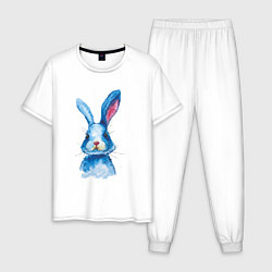 Мужская пижама Милый синий зайка