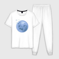 Пижама хлопковая мужская Нептун, цвет: белый