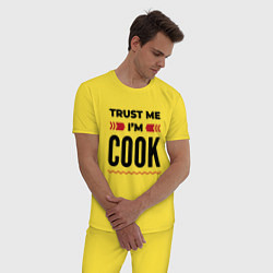 Пижама хлопковая мужская Trust me - Im cook, цвет: желтый — фото 2