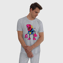 Пижама хлопковая мужская Поппи Плейтайм - Бокси Бу, цвет: меланж — фото 2