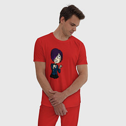 Пижама хлопковая мужская Веселая Тоука, цвет: красный — фото 2